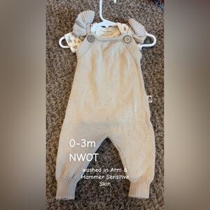 Cozy Beige Knit Baby One Piece